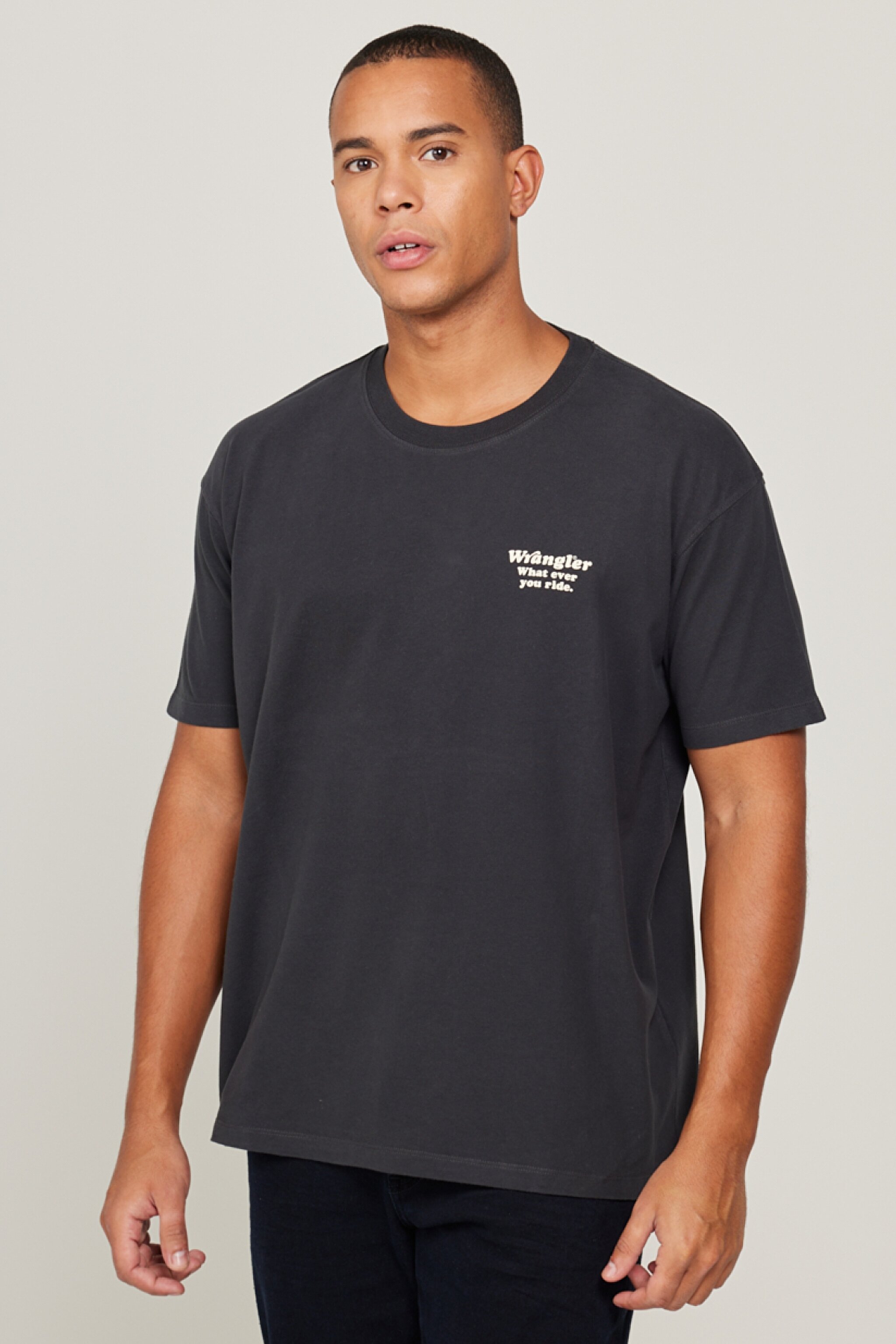 All Terrain Gear Regular Fit Normal Kesim %100 Pamuk Bisiklet Yaka Tişört - Caviar-WC5EGEB00 (görsel 2)