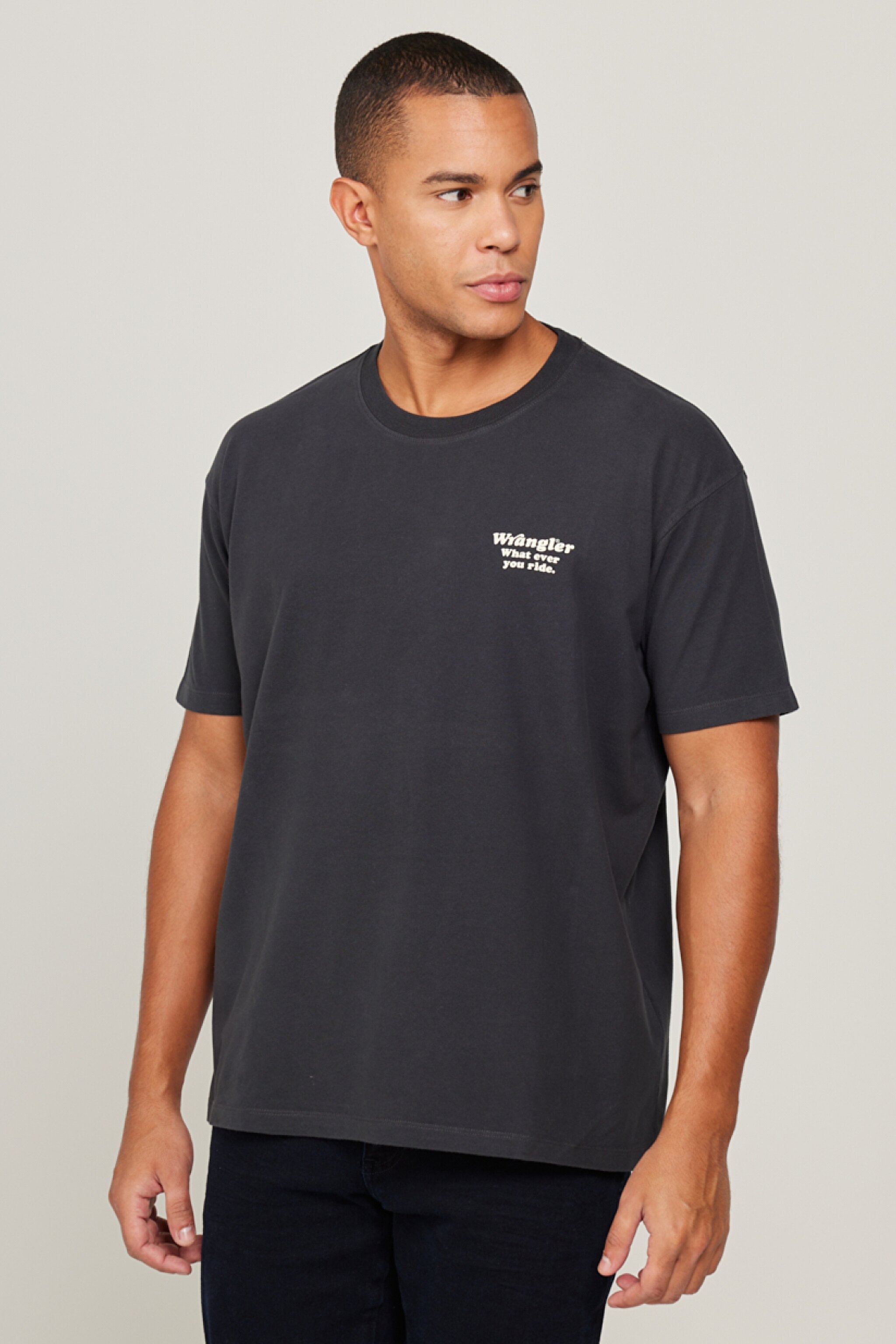 All Terrain Gear Regular Fit Normal Kesim %100 Pamuk Bisiklet Yaka Tişört - Caviar-WC5EGEB00 (görsel 3)