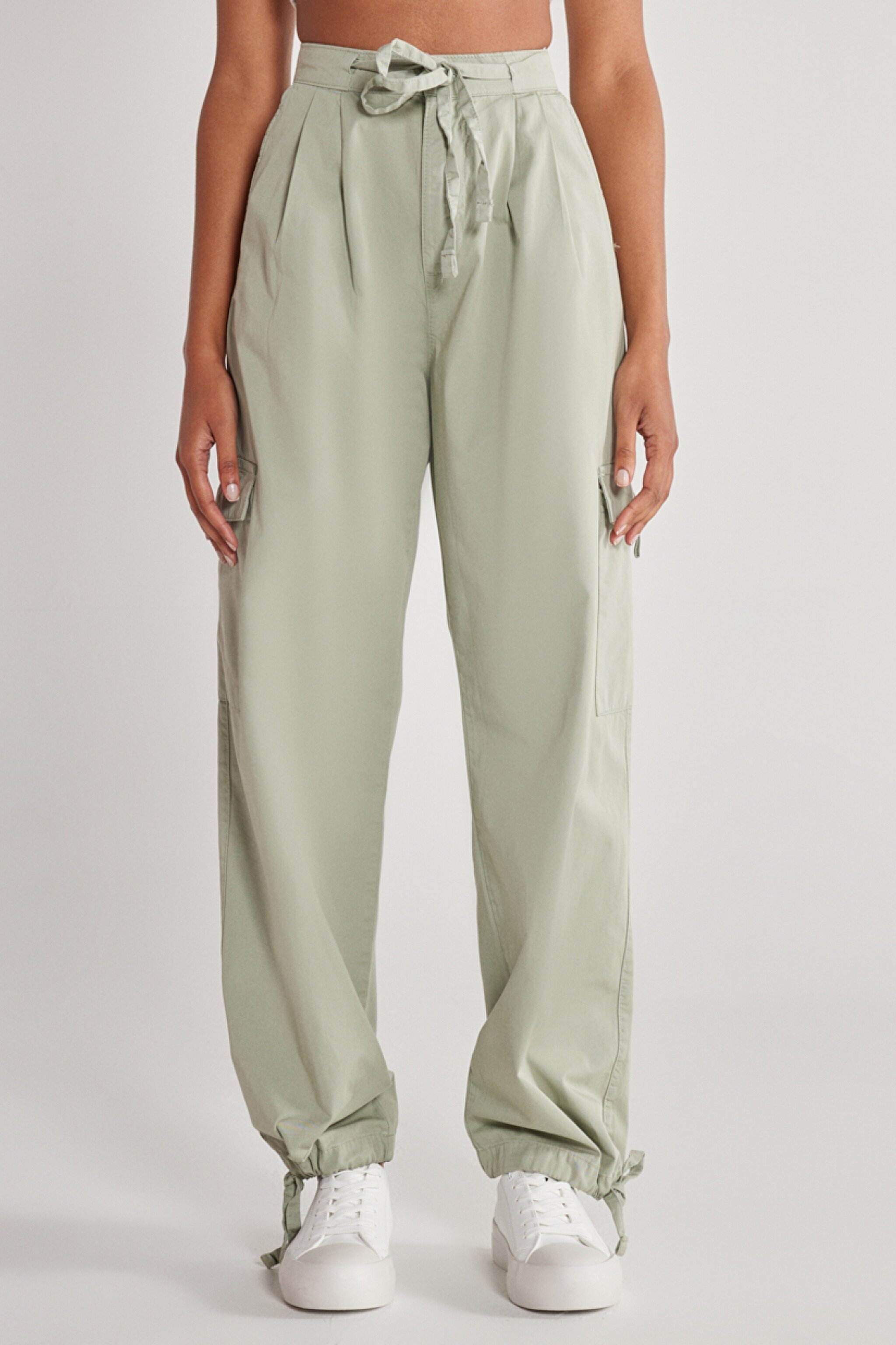 Regular Fit Normal Kesim %100 Pamuk Mint Yeşili Jogger Pantolon - Mint Green-WJOW001303