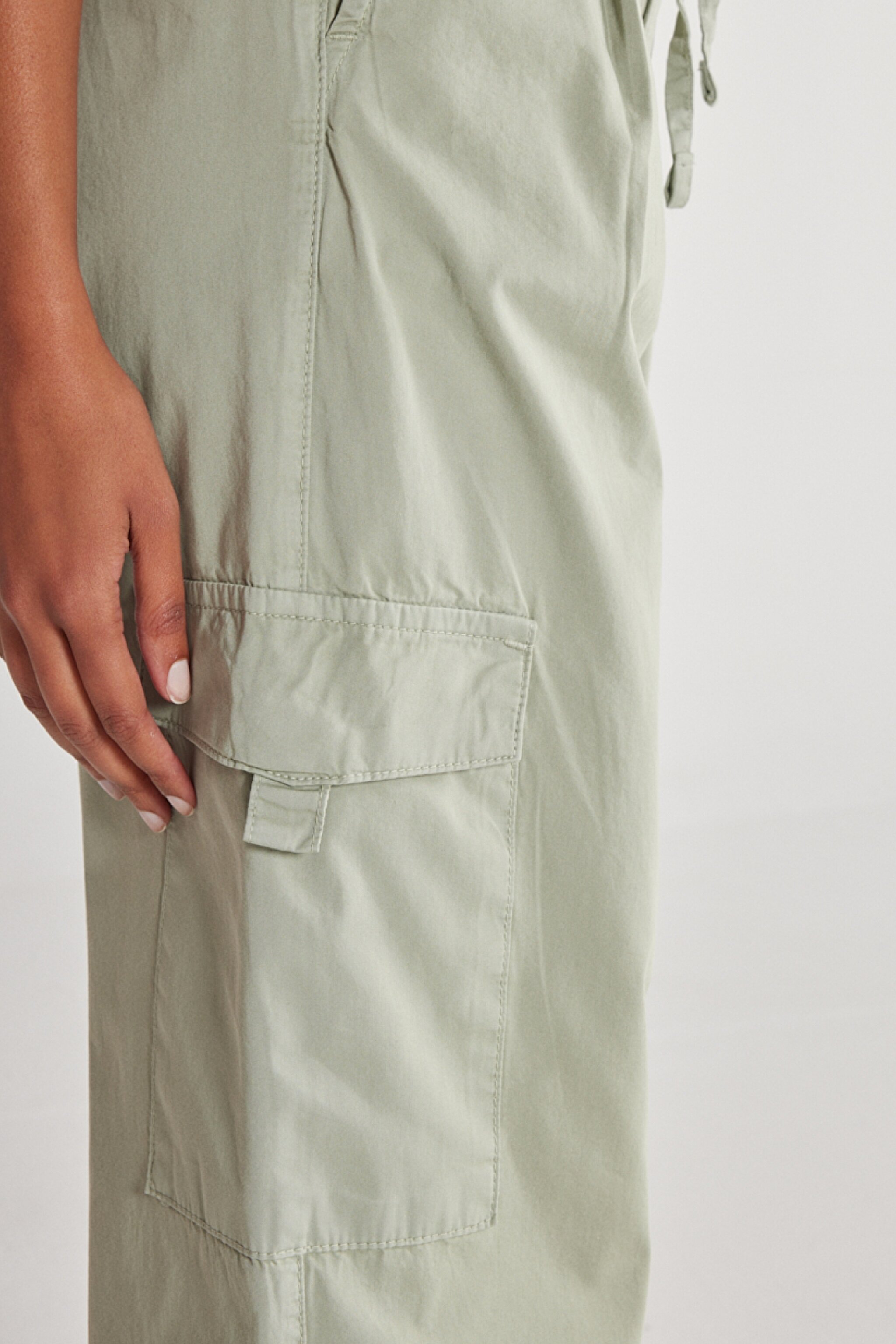 Regular Fit Normal Kesim %100 Pamuk Mint Yeşili Jogger Pantolon - Mint Green-WJOW001303 (görsel 5)