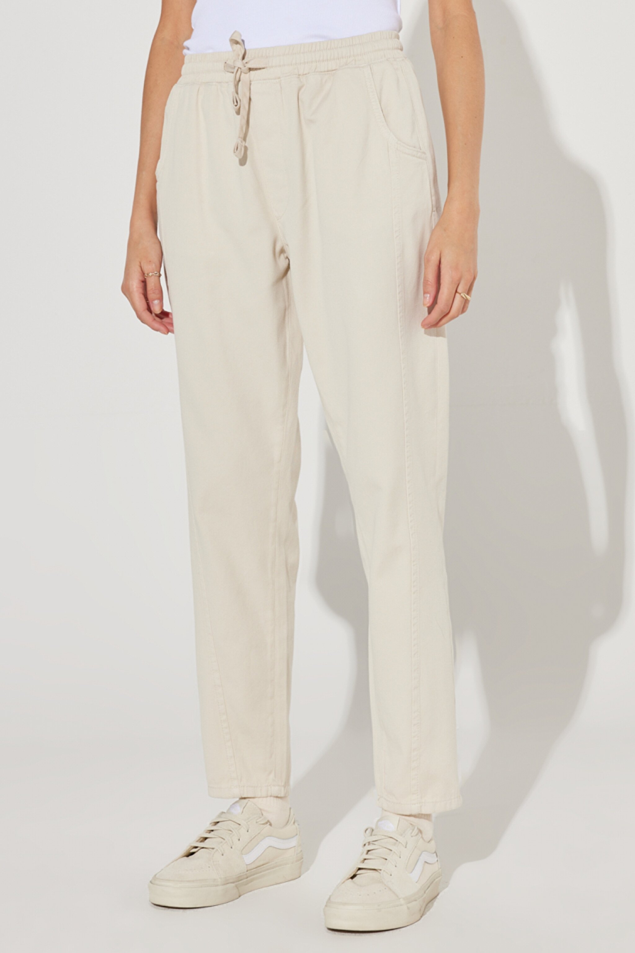 Regular Fit Normal Kesim %100 Pamuk Bej Jogger Pantolon