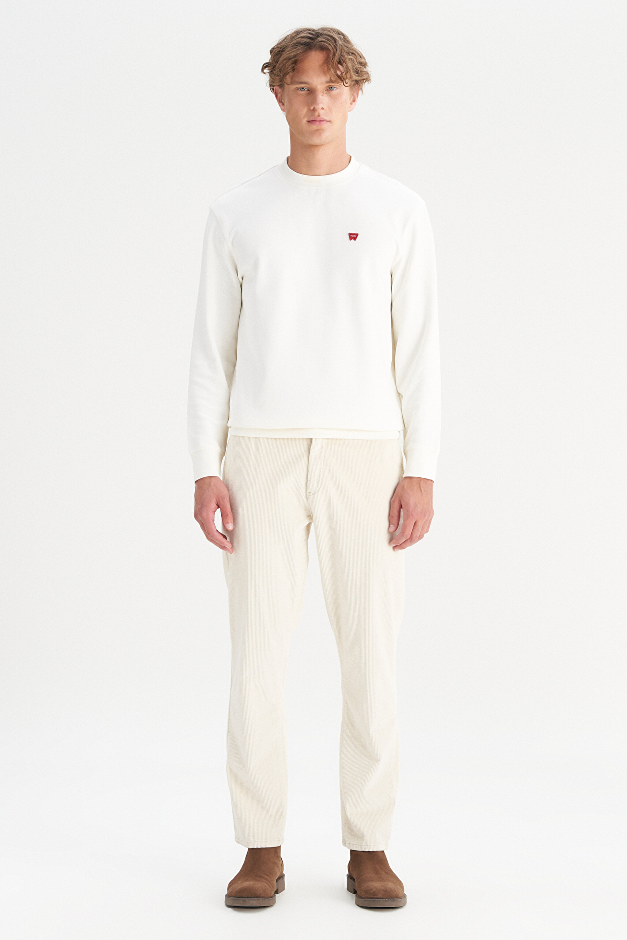 Pamuklu Regular Fit Normal Kesim Cepli Esnek Kadife Jogger Pantolon - Beige-WM010300524 (görsel 3)
