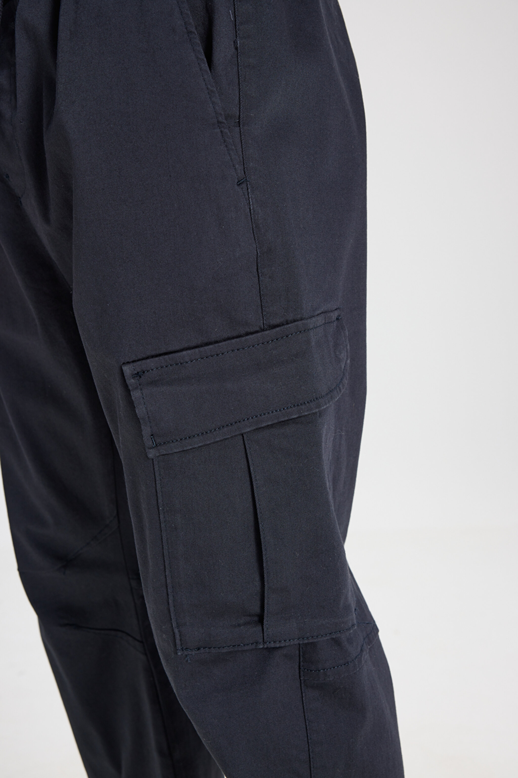 Regular Fit Normal Kesim Normal Bel Dar Paça Lacivert Jogger Pantolon - Navy-WM03002410 (görsel 5)