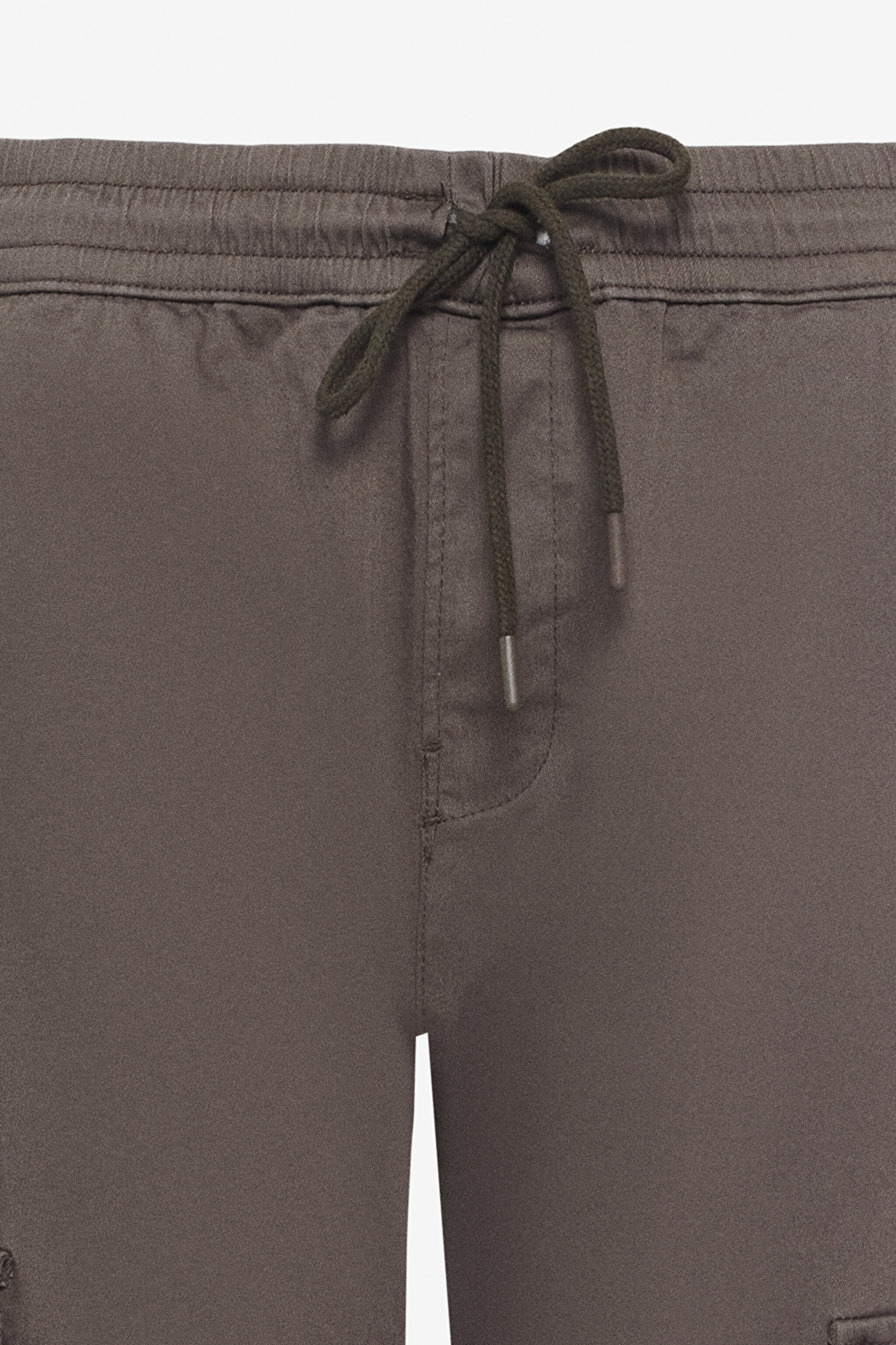 Regular Fit Normal Kesim Normal Bel Dar Paça Haki Jogger Pantolon - Khaki-WM03002801 (görsel 8)