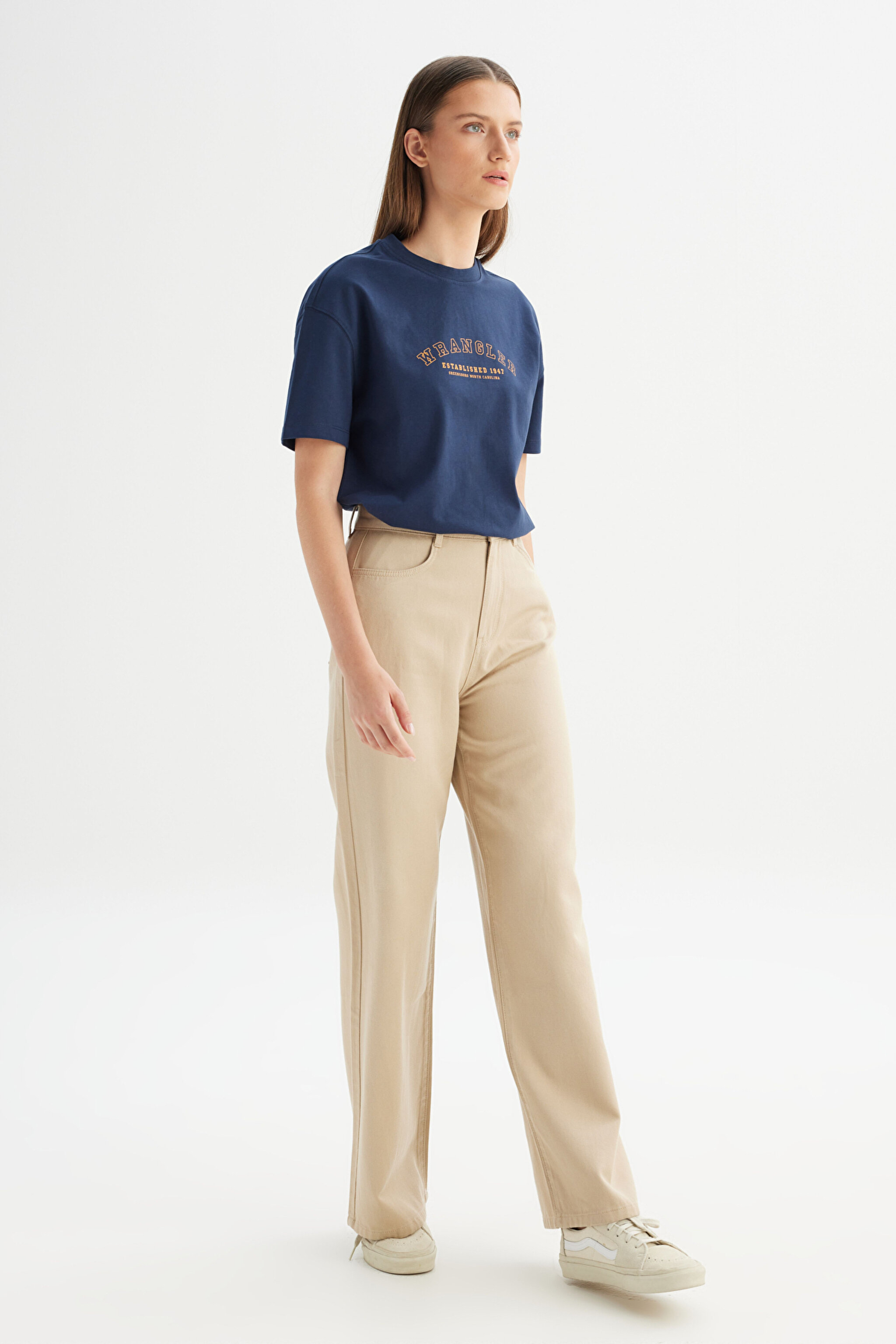 Straight Fit Normal Bel Cepli Pantolon - Beige-WW09001614 (görsel 3)