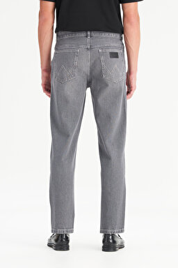%100 Pamuk Frank Relaxed Fit Geniş Kesim Gri Jean Denim Pantolon - Grey-FRNK0000725 (görsel 5)