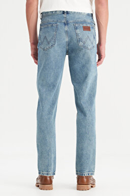 %100 Pamuk Frank Relaxed Fit Geniş Kesim İndigo Jean Denim Pantolon - Mid Indigo-FRNK00013381 (görsel 5)