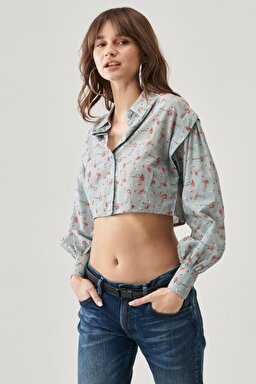 Regular Fit Normal Kesim %100 Pamuk Uzun Kollu Gömlek - Light Purple-L211015496 (görsel 3)