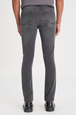 Luke Slim Tapered Dar Kesim Düşük Bel Antrasit Esnek Jean Kot Pantolon - Anthracite-L211034003 (görsel 6)