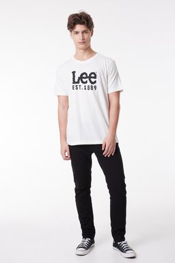 Regular Fit Normal Kesim Sıfır Yaka %100 Pamuk Logolu Tişört - White-L211725100 (görsel 2)