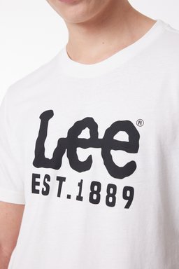 Regular Fit Normal Kesim Sıfır Yaka %100 Pamuk Logolu Tişört - White-L211725100 (görsel 3)