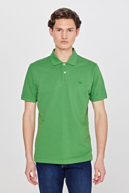 Regular Fit Normal Kesim %100 Pamuk Polo Yaka Yeşil Tişört - Mint Green-L211810303 (görsel 2)