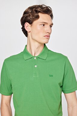 Regular Fit Normal Kesim %100 Pamuk Polo Yaka Yeşil Tişört - Mint Green-L211810303 (görsel 4)