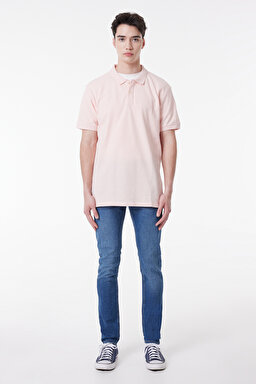 Regular Fit Normal Kesim Polo Yaka %100 Pamuk Tişört - Pink-L211810611 (görsel 4)