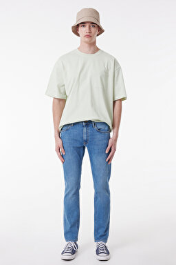 Daren Regular Straight Fit Normal Bel Esnek Jean Kot Pantolon - Deep Blue-L211835397 (görsel 2)