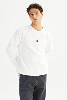 Regular Fit Normal Kesim Sıfır Yaka Sweatshirt - Off White-L212299102 (görsel 3)