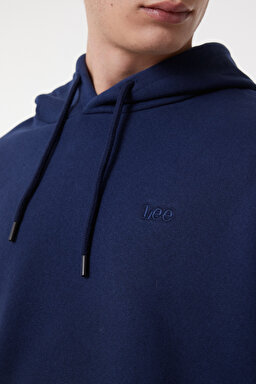 Regular Fit Normal Kesim Kapüşonlu Sweatshirt - Navy-L212301410 (görsel 4)