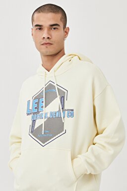 Regular Fit Normal Kesim Kapüşonlu Sweatshirt - Off White-L212304102 (görsel 2)