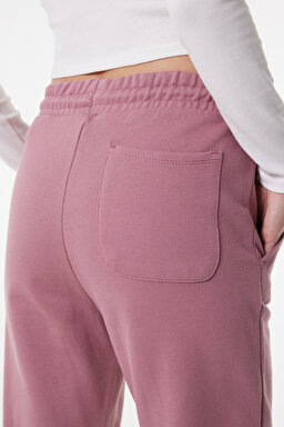 Regular Fit Normal Kesim İçi Polarlı Sweatpant Eşofman Altı - Dark Mauve-L221036A65 (görsel 6)