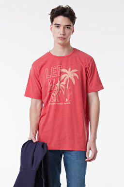 Regular Fit Normal Kesim Bisiklet Yaka Kırmızı Tişört - Red-L221059600