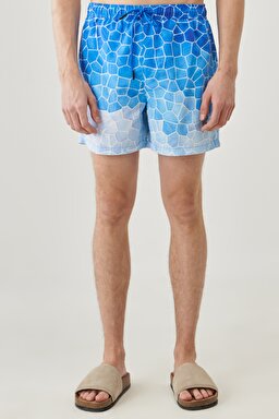 Regular Fit Normal Kesim Şort Mayo - Blue-L221327400 (görsel 2)