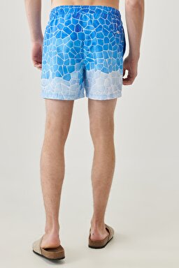 Regular Fit Normal Kesim Şort Mayo - Blue-L221327400 (görsel 5)