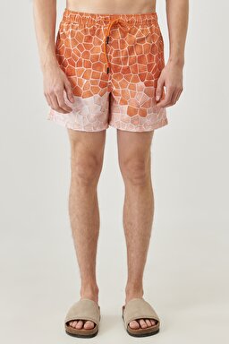 Regular Fit Normal Kesim Şort Mayo - Orange-L221327700