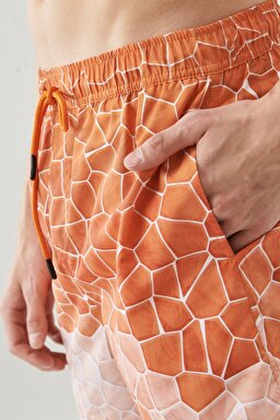 Regular Fit Normal Kesim Şort Mayo - Orange-L221327700 (görsel 2)