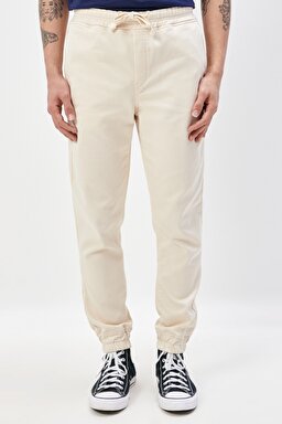 Regular Fit Normal Kesim Kırık Beyaz Sweatpant Eşofman Altı - Off White-L221330102