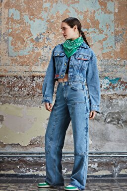 STBA Yazı Baskı Detaylı Yeşil Unsiex Bandana - Green-L221487300 (görsel 2)