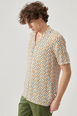 Regular Fit Rahat Kesim Casual Gömlek - White-L221490100 (görsel 4)