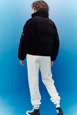 Regular Fit Normal Kesim Siyah Şişme Mont - Black-L222181001 (görsel 5)