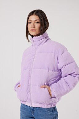 Regular Fit Normal Kesim Lila Şişme Mont - Lilac-L222181505 (görsel 2)