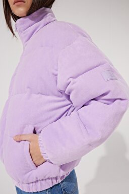 Regular Fit Normal Kesim Lila Şişme Mont - Lilac-L222181505 (görsel 6)