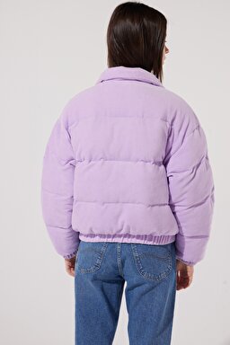 Regular Fit Normal Kesim Lila Şişme Mont - Lilac-L222181505 (görsel 8)