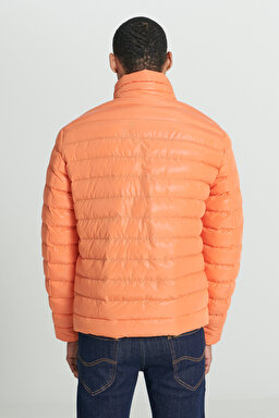 Regular Fit Normal Kesim Dik Yaka Turuncu Şişme Mont - Orange-L222378700 (görsel 7)