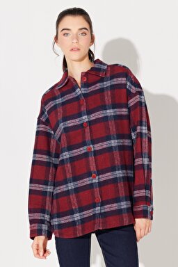 Regular Fit Normal Kesim %100 Pamuk Uzun Kollu Kırmızı Gömlek - Red-L222602600