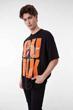 Regular Fit Rahat Kesim %100 Pamuk Bisiklet Yaka Kısa Kollu Tişört - Black-L222610001 (görsel 3)