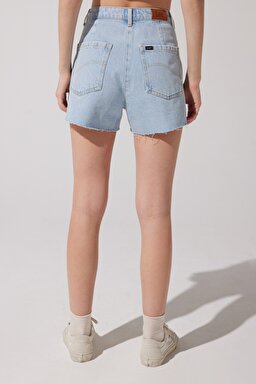 Stella Regular Fit Normal Kesim Yüksek Bel Açık Mavi Jean Kot Şort - Bleach-L231063851 (görsel 5)