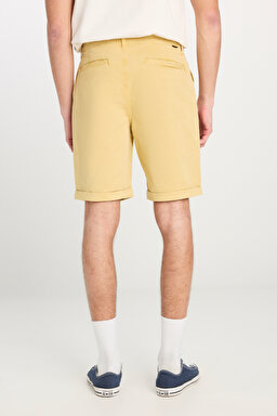 Regular Fit Normal Kesim Normal Bel Hardal Esnek Şort - Mustard-L231145210 (görsel 5)