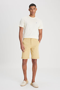 Regular Fit Normal Kesim Normal Bel Camel Şort - Camel-L231145211