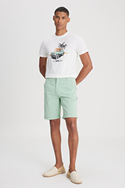 Regular Fit Normal Kesim Normal Bel Mint Yeşili Şort - Mint Green-L231145303 (görsel 2)