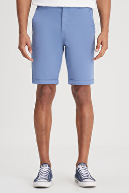 Regular Fİt Normal Kesim Normal Bel Lacivert Esnek Şort - Navy-L231145410 (görsel 4)