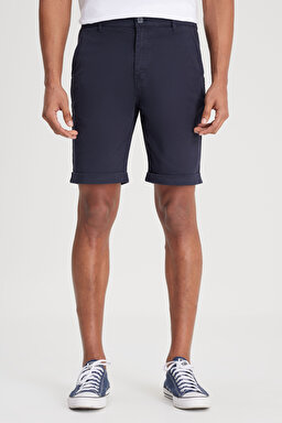 Regular Fit Normal Kesim Normal Bel Lacivert Şort - DarK Navy-L231145411 (görsel 4)