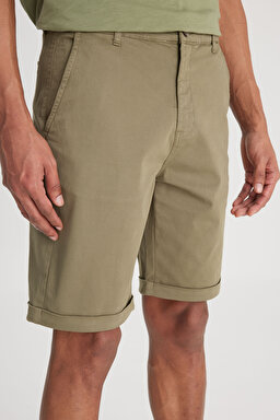 Regular Fit Normal Kesim Normal Bel Haki Esnek Şort - Khaki-L231145801 (görsel 3)