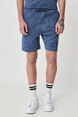 Regular Fit Normal Kesim Normal Bel Lacivert Sweat Şort - Navy-L231246410