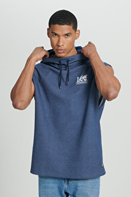 Regular Fit Normal Kesim Kapüşonlu Yaka Kolsuz Lacivert Sweatshirt - Navy-L231252410 (görsel 2)