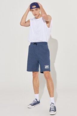 Regular Fit Normal Kesim Lastikli Bel Lacivert Sweat Şort - Navy-L231253410 (görsel 3)