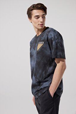 Loose Fit Rahat Kesim %100 Pamuk Bisiklet Yaka Tişört - Multi-L231333900 (görsel 5)