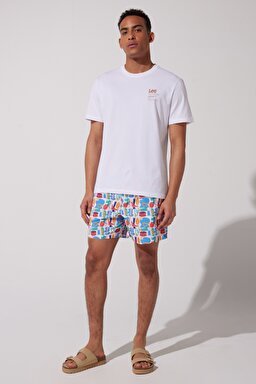 Regular Fit Normal Kesim Normal Bel Desenli Deniz Şortu - Multi-L231339900 (görsel 3)